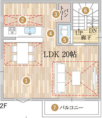 2階の間取り図